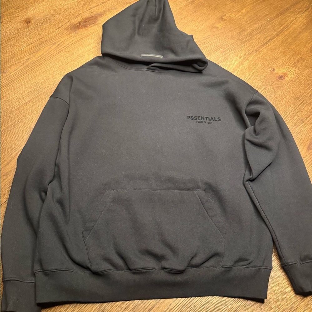 Essentials Black Hoodie for Men